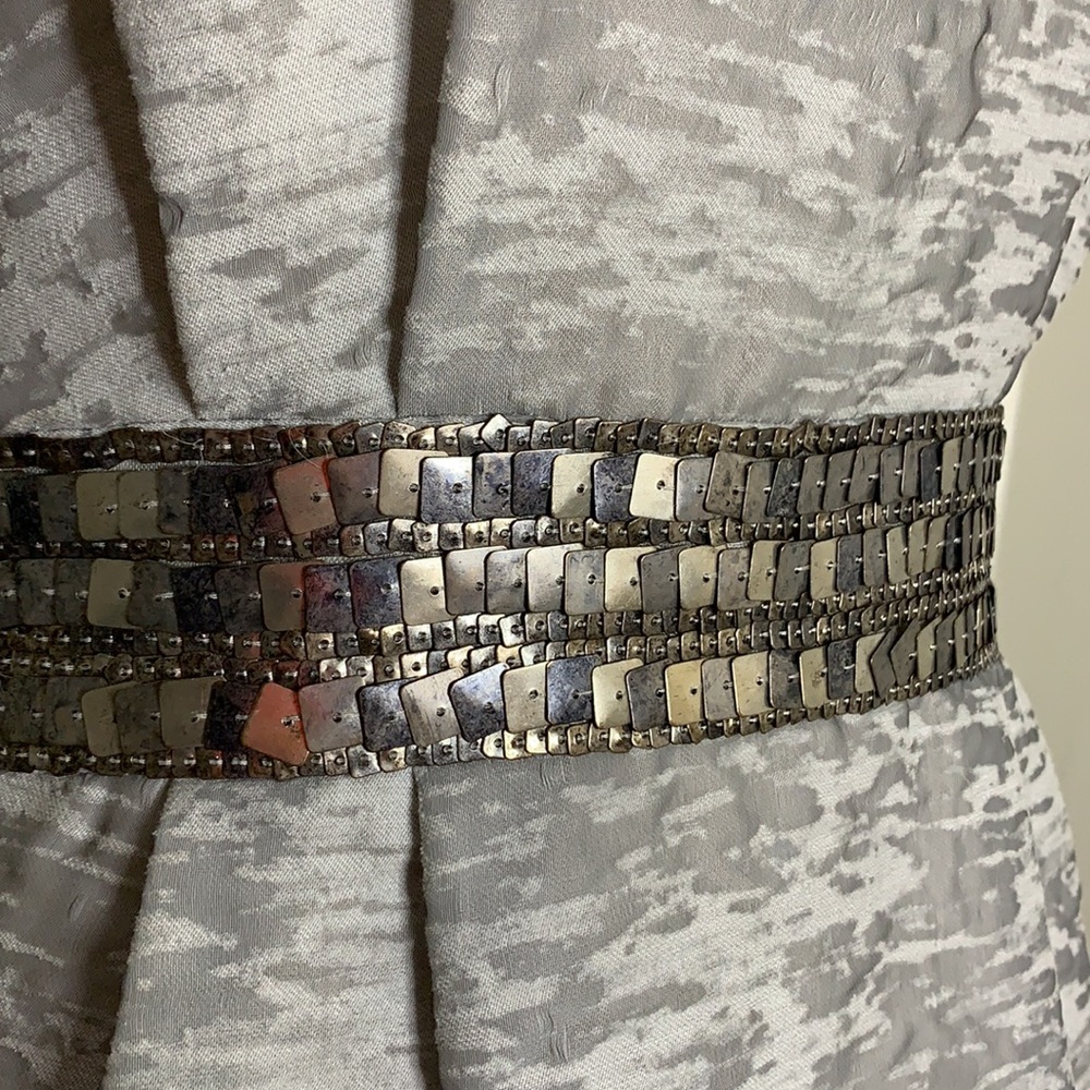 YIGAL AZROUEL Arctic Beaded Cowl Sheath Dress 8 - Picture 12 of 15